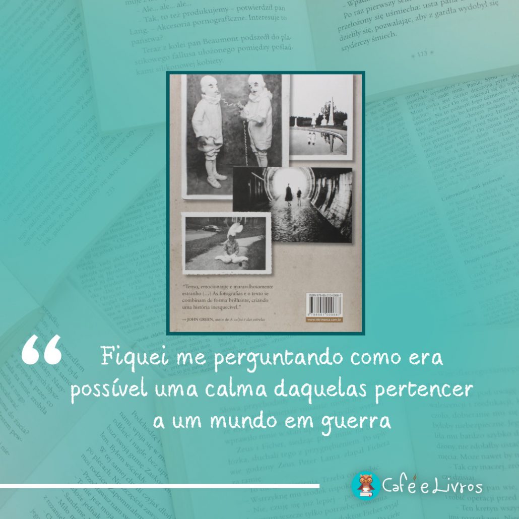 foto do fundo do livro com citação