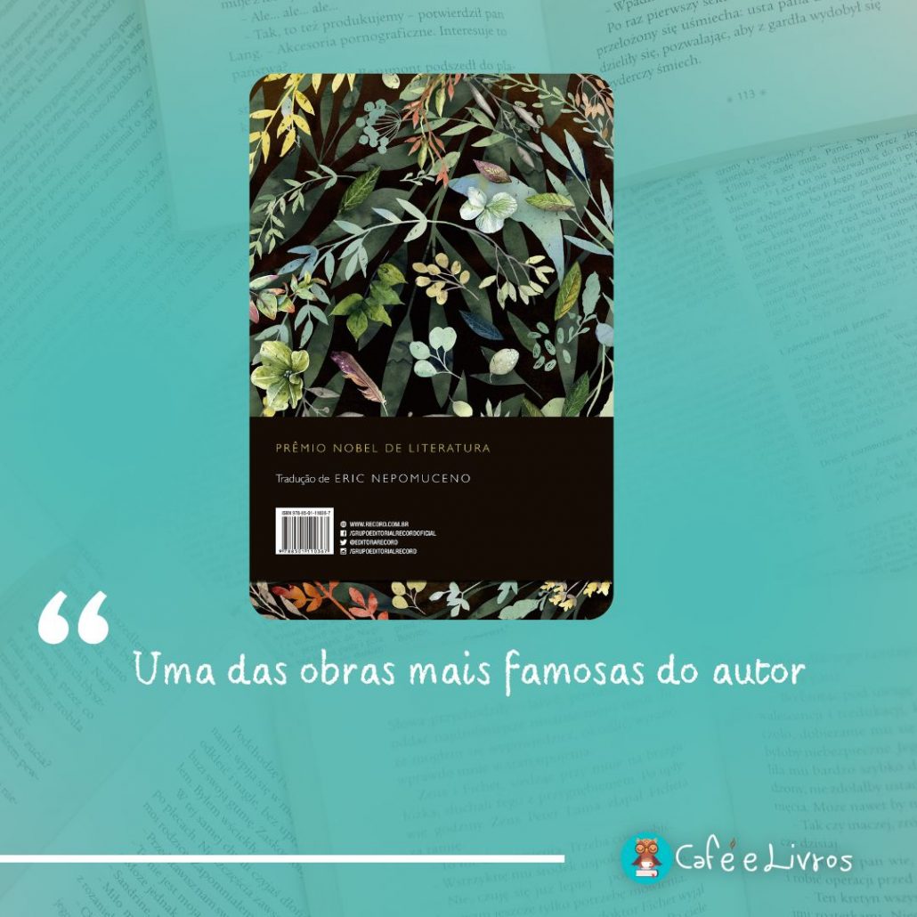 foto do livro com frase