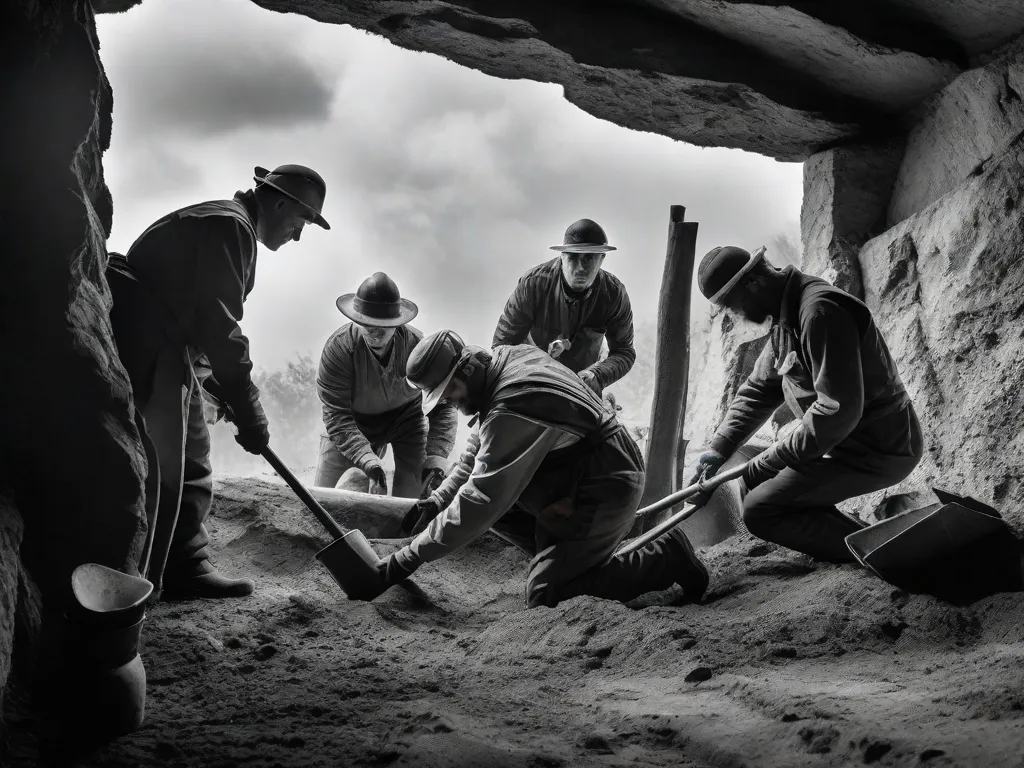 Descrição: Uma imagem de um antigo sítio arqueológico, com ruínas desgastadas e vestígios de uma era passada. A foto captura a sensação de história e passagem do tempo, exibindo os detalhes intricados da arquitetura em ruínas e artefatos que contam histórias de civilizações há muito tempo passadas.