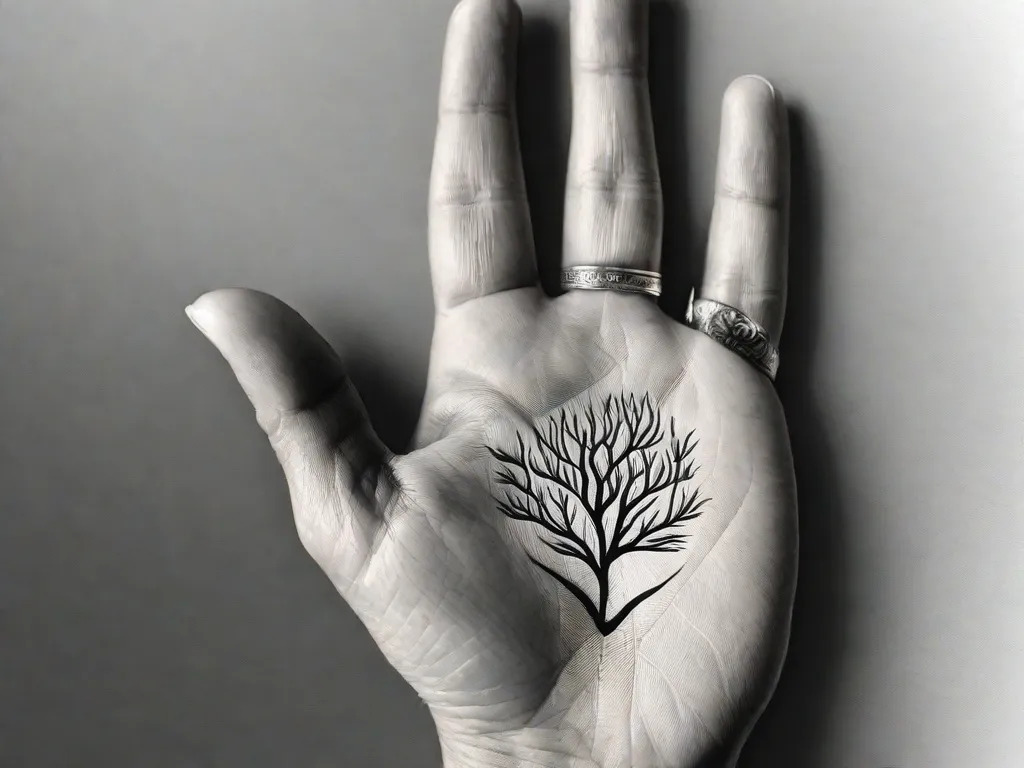 Descrição da imagem: Um close-up da mão de uma pessoa com a palma voltada para cima. As linhas na palma da mão estão claramente visíveis, representando os caminhos intricados que guardam os segredos da vida de alguém. A imagem captura o mistério e a curiosidade que envolvem a leitura das mãos, convidando os espectadores a explorarem os significados ocult